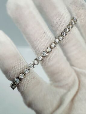 Classic White Sapphire Tennis Bracelet - Women Jewelry